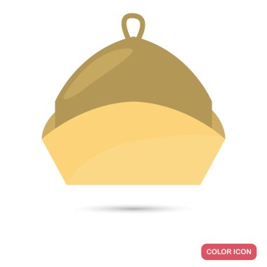 Rus banyosu şapka renk düz simgesi