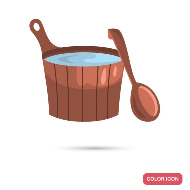 Rus banyosu varil su ve bir tahta kaşık