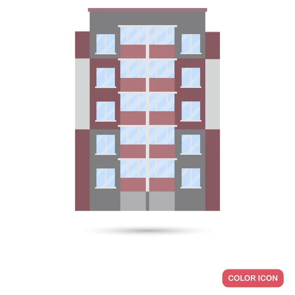 Moderne Multi Appartement Kleur Platte Huisje — Stockvector