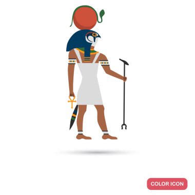 Amon ra renk düz simgesi web ve mobil tasarım için