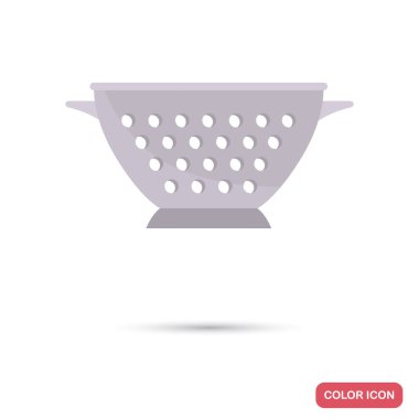 Metal mutfak elek renk düz simgesi web ve mobil tasarım için
