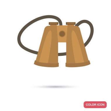 Seyahat Dürbün renk düz simgesi