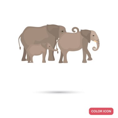 Afrika filleri aile renk düz simgesi