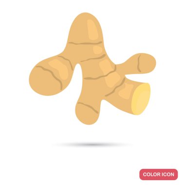 Ginger spice renk düz simgesi