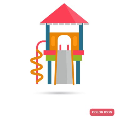 Çocuk slayt renk simgesi düz tasarım