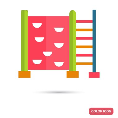 Simge düz tasarımında renk duvar tırmanma çocuklar