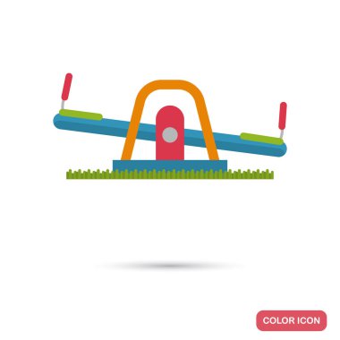 Çocuk salıncak renk simgesi düz tasarım