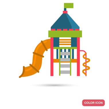 Çocuk slayt renk simgesi düz tasarım