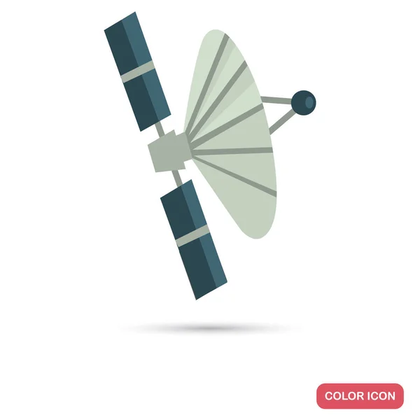 Earht Human Made Satellite Color Flat Icon Für Web Und Vektorgrafiken