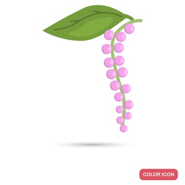 Pembe biber renk düz simgesi web ve mobil tasarım için