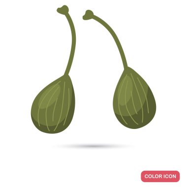 Web ve mobil tasarım için Kapari renk düz simgesi