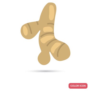 Web ve mobil tasarım için zencefil rengi düz simge