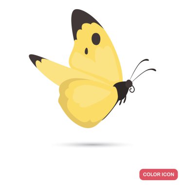 Bahar kelebek renk düz simgesi web ve mobil tasarım için