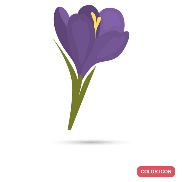 Croces Blume Farbe flaches Symbol für Web-und mobiles Design — Stockvektor