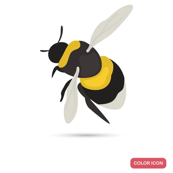 Ícone plano de cor Bumblebee para web e design móvel — Vetor de Stock