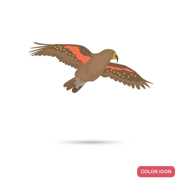Παπαγάλος Κέα επίπεδη εικονίδιο χρώμα για το web και φορητή σχεδίαση — Διανυσματικό Αρχείο