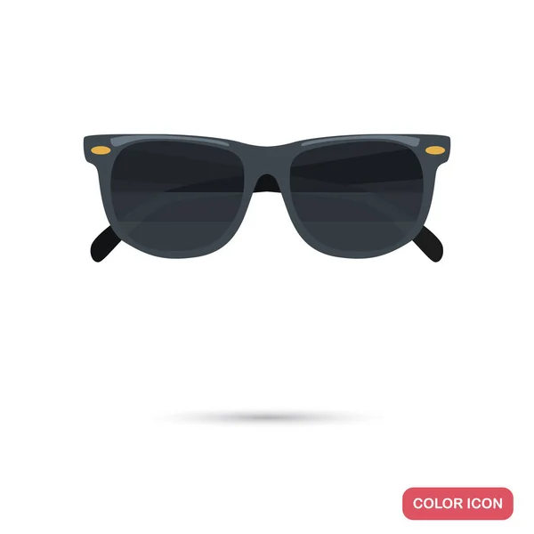 Web ve mobil tasarım için güneş gözlüğü renk düz simgesi — Stok Vektör
