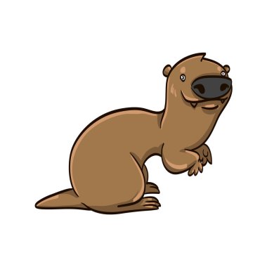 komik karikatür kahverengi gopher