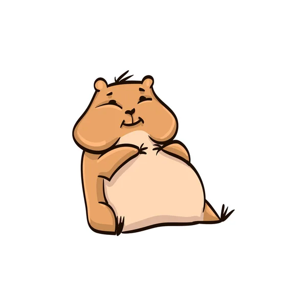Hamster Desenho Animado Colorido Engraçado Animal — Vetor de Stock