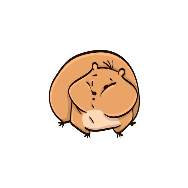 Hamster Desenho Animado Colorido Engraçado Animal —  Vetores de Stock