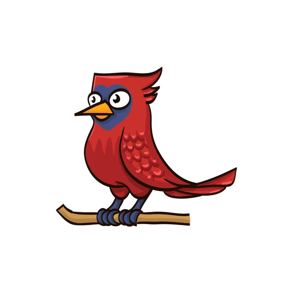 Legrační Karikatura Barevné Ptačí Parrot — Stockový vektor
