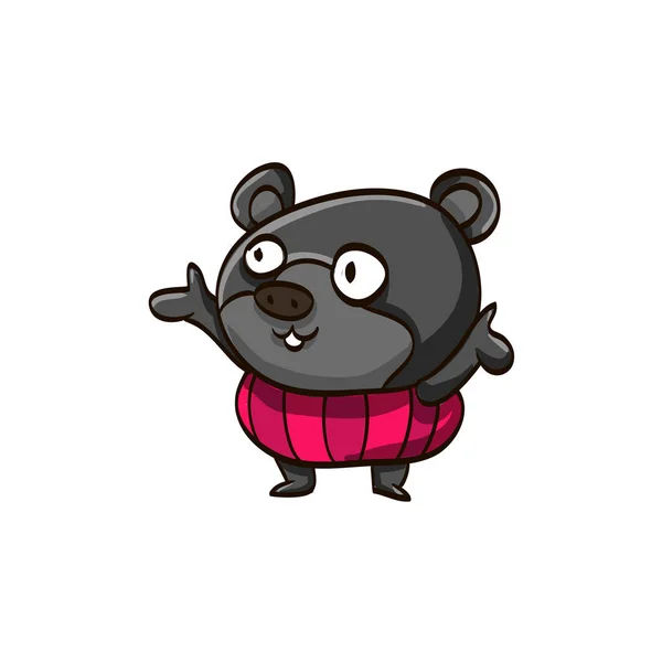 Urso Shorts Desenhos Animados Colorido Engraçado Animal —  Vetores de Stock