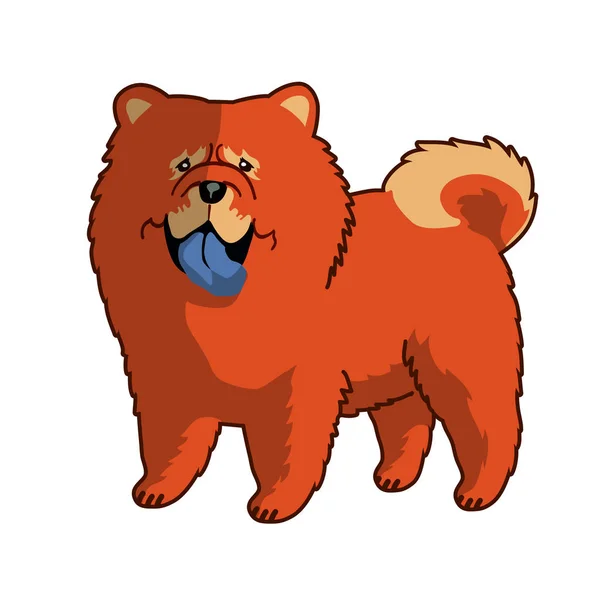 Rouge chow chow chien — Image vectorielle