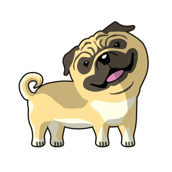 Bulldog drôle sourire — Image vectorielle