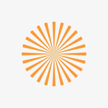 Güneş düz simgesi, vektör, illüstrasyon