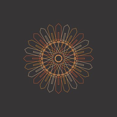 soyut mandala vektör illüstrasyon tasarımı