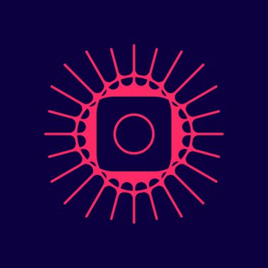 Renkli güneş logosu vektörü