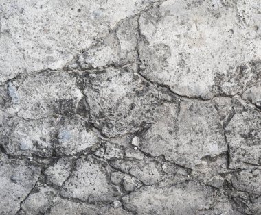 çatlaklar, tam kare ile eski gri çimento duvar