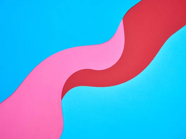 Fondo de color abstracto de azul, rojo y rosa formas de onda — Foto de Stock