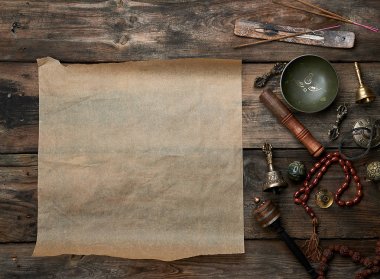 Tibet dini nesneler için meditasyon ve alternatif medicin