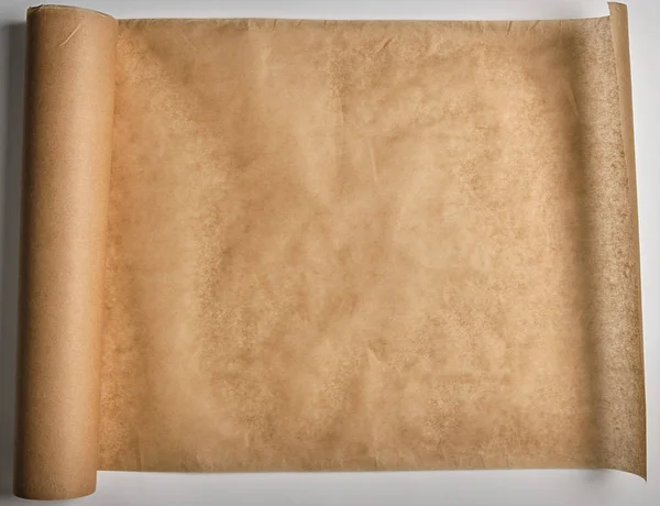 Barna pergamen sütés papírt seb egy nagy tekercs — Stock Fotó