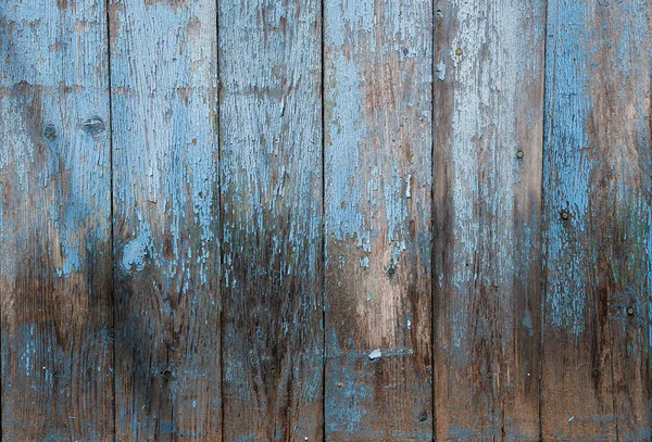 Zeer oude houten achtergrond met blauwe gebarsten verf, parallelle boa — Stockfoto