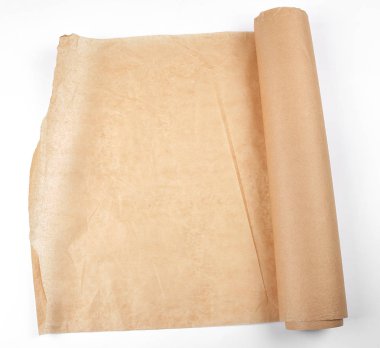 pişirme için haddelenmiş kahverengi parşömen kağıt rulo 