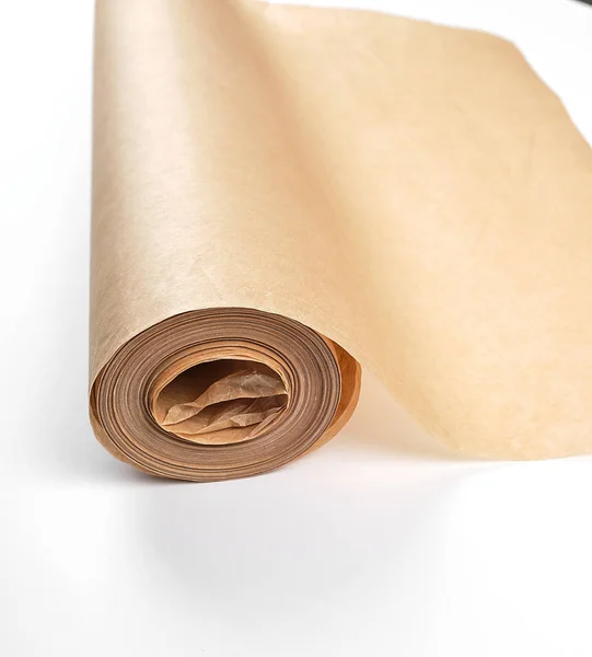 rolled brown parchment paper roll for baking