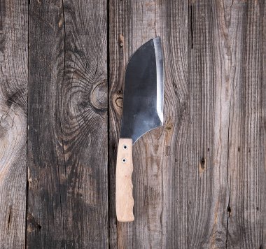 ahşap saplı et kesmek için çelik bıçak 