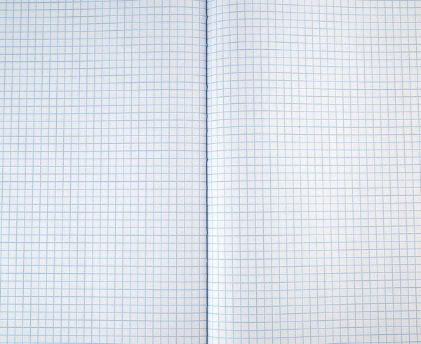 Texture of an open school notebook in a cell — Stock Photo, Image