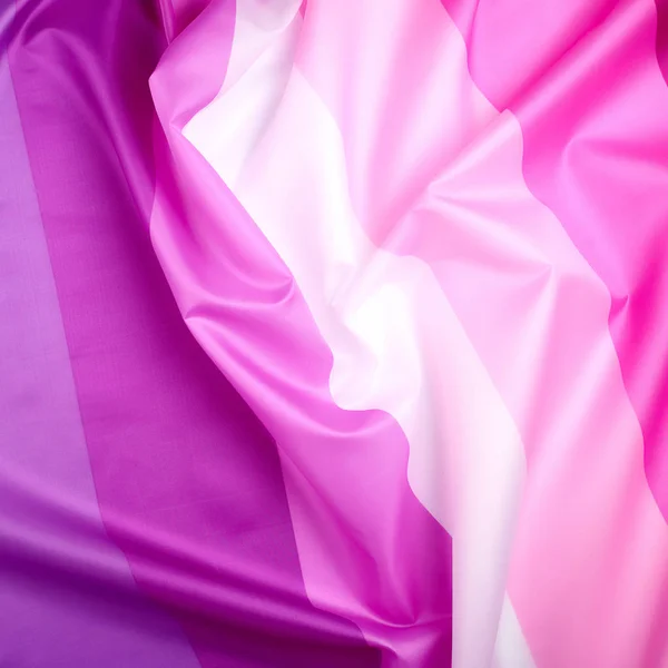 Textiel roze vlag van lesbiennes, concept van de strijd voor gelijke ri — Stockfoto