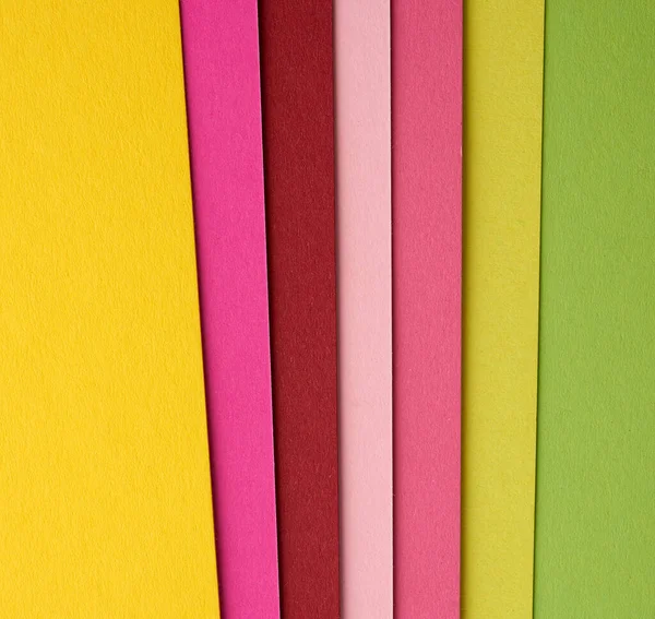 Çok Renkli Karton Katmanlar Halinde Katmanlar Halinde Katlanmış Tasarımcı Için — Stok fotoğraf
