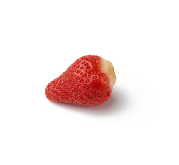 Rote Reife Erdbeere Isoliert Auf Weißem Hintergrund Reife Früchte — Stockfoto