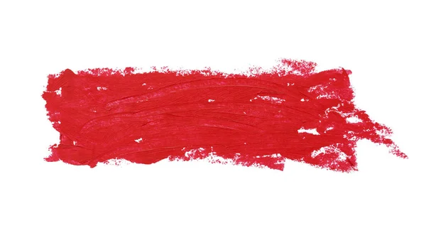 Rouge Vif Épais Motif Rouge Lèvres Cosmétiques Isolés Sur Fond — Photo