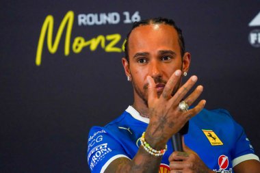  Lewis Hamilton (GBR) - Scuderia Ferrari - Ferrari SF-25 - Ferrari Formula 1 Pirelli Gran Premio dItalia 2025 Monza Circuit, Lombardy, İtalya, 6-9 Eylül 2025 tarihleri arasında. 2025 FIA Formula 1 Dünya Şampiyonasının 16. raundu. 