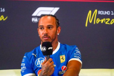  Lewis Hamilton (GBR) - Scuderia Ferrari - Ferrari SF-25 - Ferrari Formula 1 Pirelli Gran Premio dItalia 2025 Monza Circuit, Lombardy, İtalya, 6-9 Eylül 2025 tarihleri arasında. 2025 FIA Formula 1 Dünya Şampiyonasının 16. raundu. 
