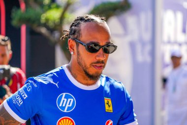  Lewis Hamilton (GBR) - Scuderia Ferrari - Ferrari SF-25 - Ferrari Formula 1 Pirelli Gran Premio dItalia 2025 Monza Circuit, Lombardy, İtalya, 6-9 Eylül 2025 tarihleri arasında. 2025 FIA Formula 1 Dünya Şampiyonasının 16. raundu. 