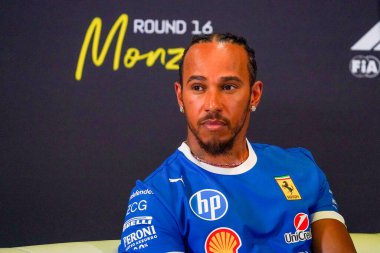  Lewis Hamilton (GBR) - Scuderia Ferrari - Ferrari SF-25 - Ferrari Formula 1 Pirelli Gran Premio dItalia 2025 Monza Circuit, Lombardy, İtalya, 6-9 Eylül 2025 tarihleri arasında. 2025 FIA Formula 1 Dünya Şampiyonasının 16. raundu.