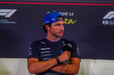 Carlos Sainz Jr. (ESP) - Williams Racing - Williams FW47 - Mercedes Formula 1 Pirelli Gran Premio dItalia 2025 Monza Pisti, Lombardy, İtalya, 6-9 Eylül 2025 tarihleri arasında. 2025 FIA Formula 1 Dünya Şampiyonasının 16. raundu.