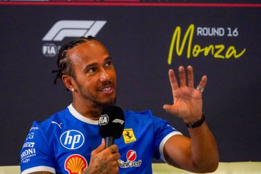  Lewis Hamilton (GBR) - Scuderia Ferrari - Ferrari SF-25 - Ferrari Formula 1 Pirelli Gran Premio dItalia 2025 Monza Circuit, Lombardy, İtalya, 6-9 Eylül 2025 tarihleri arasında. 2025 FIA Formula 1 Dünya Şampiyonasının 16. raundu.